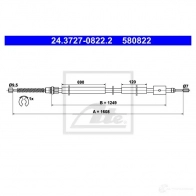 Трос ручника, стояночного тормоза ATE 61691 24372708222 5808 22 79DRDL