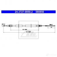 Трос ручника, стояночного тормоза ATE T9I8Y0 24372708502 5 80850 61719