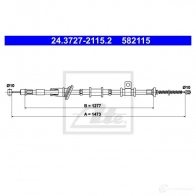 Трос ручника, стояночного тормоза ATE 24372721152 58 2115 61980 R8C51PT