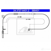 Трос ручника, стояночного тормоза ATE TKK05K 58 0431 61424 24372704312