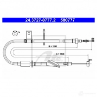 Трос ручника, стояночного тормоза ATE 24372707772 Opel Agila C4EYQ 58 0777