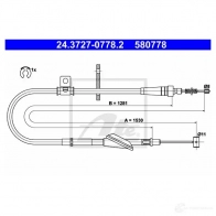 Трос ручника, стояночного тормоза ATE 24372707782 5 80778 YB87M Opel Agila