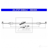 Трос ручника, стояночного тормоза ATE 580 484 Mercedes E-Class (W212) 4 Седан 2.0 E 250 (2136) 211 л.с. 2013 – 2025 24372704842 U8BFXY