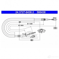 Трос ручника, стояночного тормоза ATE 24372704382 61430 5 80438 4343O