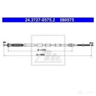 Трос ручника, стояночного тормоза ATE 61534 24372705752 58057 5 S4FPJ76