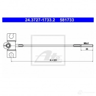 Трос ручника, стояночного тормоза ATE 58173 3 KSZUG6 24372717332 61859