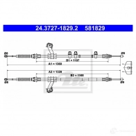 Трос ручника, стояночного тормоза ATE TJE7M51 24372718292 Mazda 2 (DE) 3 Хэтчбек 1.5 MZR 102 л.с. 2011 – 2015 58182 9