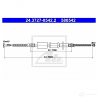 Трос ручника, стояночного тормоза ATE 24372705422 3BCTL9Y 58 0542 Fiat Marea (185) 1 Универсал 1.9 JTD 110 (185BxT1A) 110 л.с. 2000 – 2002