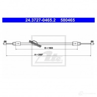 Трос ручника, стояночного тормоза ATE 58046 5 61456 RS7V18A 24372704652