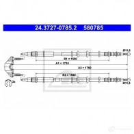 Трос ручника, стояночного тормоза ATE RFCQZR 5807 85 24372707852 Opel Astra (H) 3 Универсал 1.7 CDTI (L35) 07 110 л.с. 2007 – 2014
