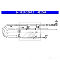 Трос ручника, стояночного тормоза ATE 5 82007 24372720072 Fiat Sedici NHSLZGJ