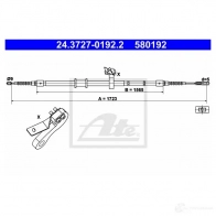 Трос ручника, стояночного тормоза ATE Audi 80 5801 92 24372701922 V8HZJXW