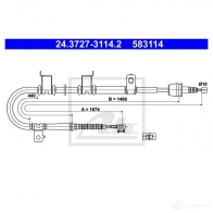 Трос ручника, стояночного тормоза ATE Hyundai Elantra (HD) 4 2005 – 2010 X6HFSL 24372731142 58 3114