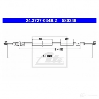 Трос ручника, стояночного тормоза ATE 58034 9 RECMG Citroen Berlingo 1 (M49, MF) Минивэн 2.0 HDi 4x4 (MFRHY) 90 л.с. 2002 – 2005 24372703492