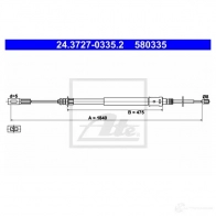 Трос ручника, стояночного тормоза ATE 24372703352 5803 35 CXO69U Citroen C5 2 (RC, PF3) Хэтчбек 3.0 Carlsson HP 235 л.с. 2004 – 2024