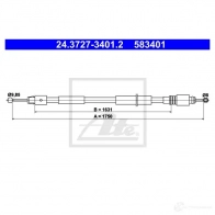 Трос ручника, стояночного тормоза ATE IZIHTH 24372734012 Volkswagen Touareg 5834 01