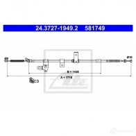 Трос ручника, стояночного тормоза ATE FMR5L 5819 49 24372719492 Toyota Prius