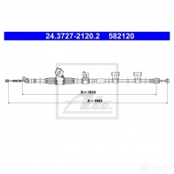 Трос ручника, стояночного тормоза ATE Mitsubishi Pajero 4 (V8, V9) Внедорожник 3.2 DI D (V88W. V98W) 160 л.с. 2007 – 2025 LDG CHU 24372721202