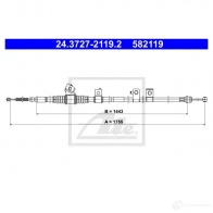 Трос ручника, стояночного тормоза ATE SXTV PTO 24372721192 Mitsubishi Pajero 4 (V8, V9) Внедорожник 3.2 DI D (V88W. V98W) 160 л.с. 2007 – 2025