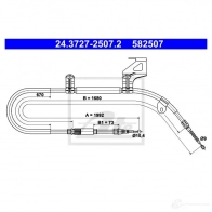Трос ручника, стояночного тормоза ATE 582 507 Skoda Superb 24372725072 594TA