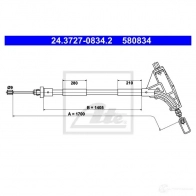 Трос ручника, стояночного тормоза ATE 580 834 Peugeot 406 1 (8E, 8F) Универсал 24372708342 RE4ZE