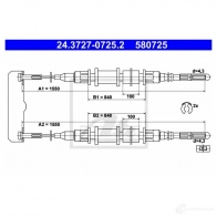 Трос ручника, стояночного тормоза ATE Opel Omega 24372707252 CN6H8V 58 0725