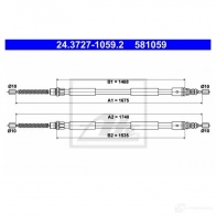 Трос ручника, стояночного тормоза ATE 581 059 WJUY0 Renault Espace 24372710592