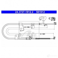 Трос ручника, стояночного тормоза ATE 58191 2 Toyota Yaris (XP10) 1 Хэтчбек 1.3 (NCP10. SCP12) 86 л.с. 1999 – 2005 24372719122 4K8J3