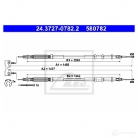 Трос ручника, стояночного тормоза ATE 24372707822 5807 82 Opel Corsa (D) 4 Хэтчбек 1.2 LPG (L08. L68) 83 л.с. 2011 – 2014 5WRTCU0