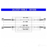 Трос ручника, стояночного тормоза ATE DNEX6 24372710582 5 81058 Renault Espace