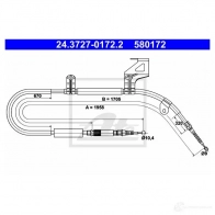 Трос ручника, стояночного тормоза ATE 580 172 24372701722 Audi A6 (C5) 2 Седан 3.0 218 л.с. 2001 – 2005 HSYJS