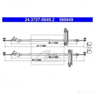 Трос ручника, стояночного тормоза ATE 24372706492 58064 9 Ford Focus 1 Хэтчбек 1.4 16V 75 л.с. 1998 – 2004 GEBA9