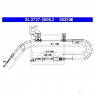 Трос ручника, стояночного тормоза ATE JNR6Q 61990 24372725062 582 506