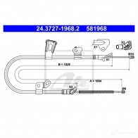 Трос ручника, стояночного тормоза ATE TRRP L 24372719682 Toyota Yaris Verso