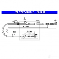 Трос ручника, стояночного тормоза ATE 24372720102 58201 0 UZPNGAT 61971