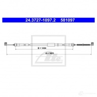 Трос ручника, стояночного тормоза ATE 581 097 VRS8IXX 1424266535 24372710972