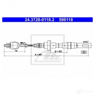 Трос сцепления ATE 62074 U8CZT 24372801182 5 90118