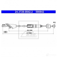 Трос сцепления ATE 59084 2 24372808422 62175 G3J2GFA