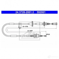 Трос сцепления ATE I3MR02R 59200 1 24372820012 62212 - Изображение 2