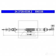 Трос сцепления ATE 5 90338 24372803382 62102 UR1S7G6