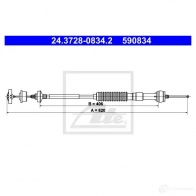 Трос сцепления ATE 24372808342 F759XKE 59 0834 Peugeot 306 1 (7A, 7C, N3, N5) Хэтчбек 1.6 98 л.с. 2000 – 2001