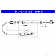 Трос сцепления ATE Renault Laguna (B56) 1 Хэтчбек 2.0 16V (556A/B) 140 л.с. 1999 – 2001 24372810302 C8HHL 59 1030