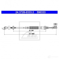 Трос сцепления ATE K83J3 590 333 Peugeot Expert 24372803332