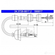 Трос сцепления ATE 59081 7 4RG5R 62161 24372808172