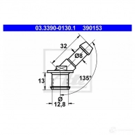 Переходник шланга ATE 39015 3 03339001301 54356 X1OW1 - Изображение 2