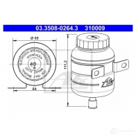 Расширительный бачок тормозной жидкости ATE 54365 31000 9 X4J8IC 03350802643 - Изображение 6
