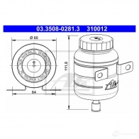 Расширительный бачок тормозной жидкости ATE COT3B4P 03350802813 54366 31001 2 - Изображение 3