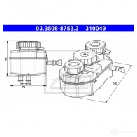 Расширительный бачок тормозной жидкости ATE 03350887533 54381 3100 49 Z1692