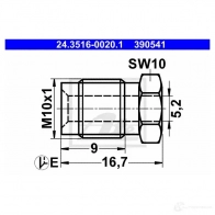 Болт крепления ATE 60894 2AUYZ 24351600201 39 0541 - Изображение 5