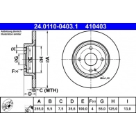 Тормозной диск ATE 24.0110-0403.1 1440103251 5WZ RGQW